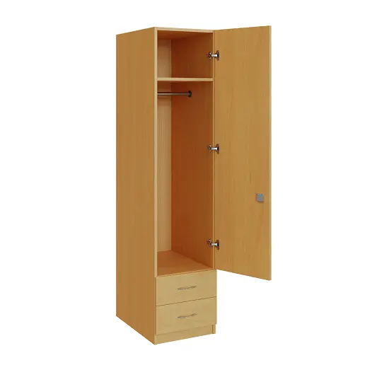 Q 12-40 skříň šatní, 1-dvéřová, 400x600x1800mm, buk royal